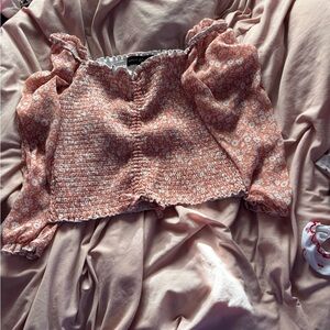 Floral Smocked Pink Top